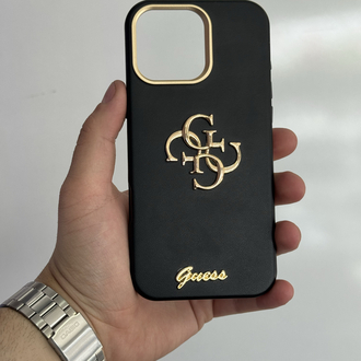 GUESS 4G LOGO SİYAH DERİ 