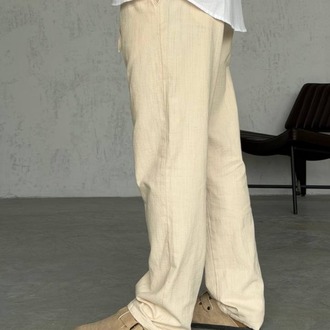 KETEN BAGGY PANTOLON BEJ