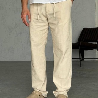 KETEN BAGGY PANTOLON BEJ