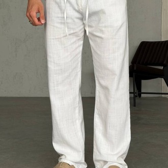 KETEN BAGGY PANTOLON BEYAZ