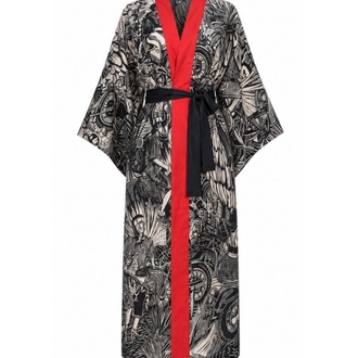 Crimson Etching Kimono 