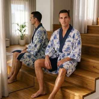 Indigo Garden Kimono