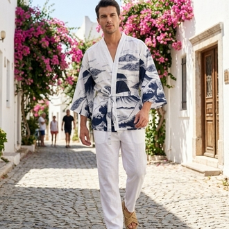 Indigo Wave Kimono 