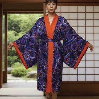 geometric kimono
