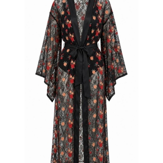 Noir Bloom Kimono 