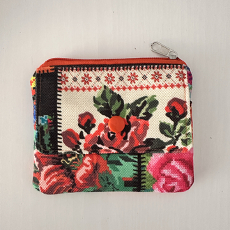 Fermuarlı ve çıt çıtlı mini cüzdan