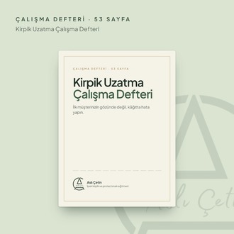 Kirpik Uzatma Çalışma Defteri