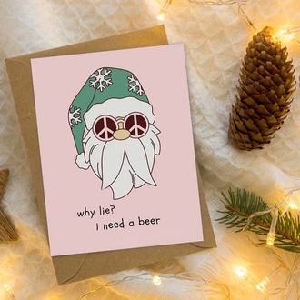 3'lü Yılbaşı Zarflı Hediye Kartı 7x9cm Özel Tasarım Paketleme Kartı Santa Claus