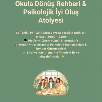 Okula Dönüş Atölyesi: Saha Hazırlığı & PDR İyi Oluşu (Canlı Atölye + Doküman Paketi)