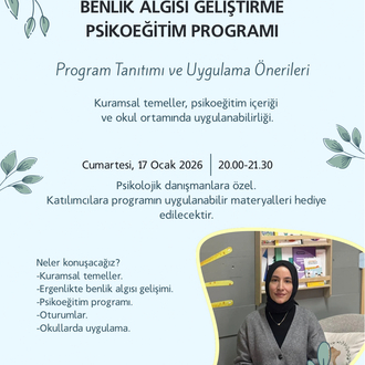 Ergenlerde olumlu benlik algısı geliştirme psiko eğitim programı