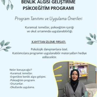 Ergenlerde Benlik Algısı Geliştirme&Narrative Deneyimler Eğitim Paketi
