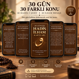 30 Günlük Dijital Hadis Kartları - Her Güne Bir Zikir