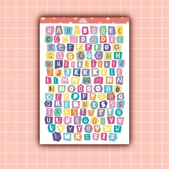 Harf Sticker Renkli