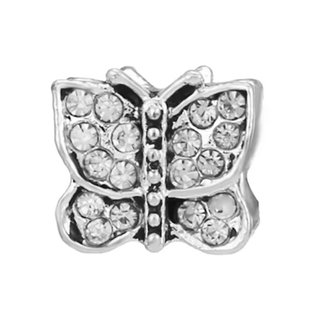 Beyaz Taşlı Kelebek Charm