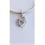Taşlı kalpli Sallantılı charm