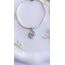 Taşlı kalpli Sallantılı charm