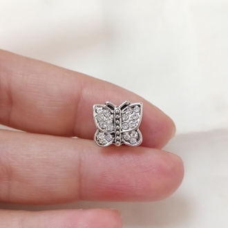 Beyaz Taşlı Kelebek Charm