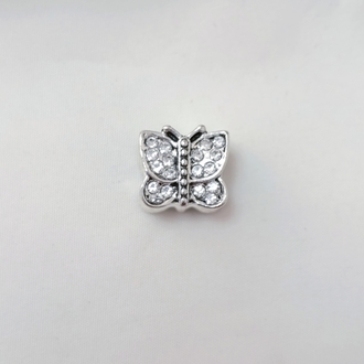 Beyaz Taşlı Kelebek Charm