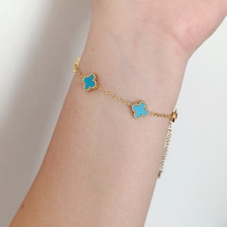 Van Cleef Mavi- Gold Bileklik