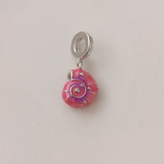 Gümüş Pembe İstiridye Charm