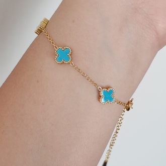 Van Cleef Mavi- Gold Bileklik