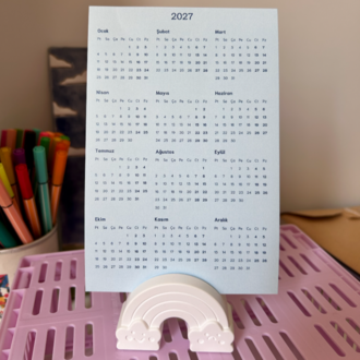 2027 Masaüstü Takvim