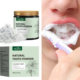 YILEST Natural Coconut Oil & Mint Beyazlatıcı Diş Tozu