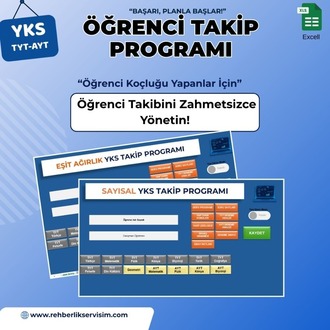 YKS ÖĞRENCİ TAKİP PROGRAMI-EXCELL