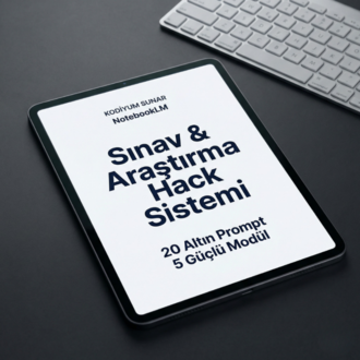 NotebookLM Sınav & Araştırma Hack Sistemi | 20 Altın Prompt & 5 Güçlü Modül