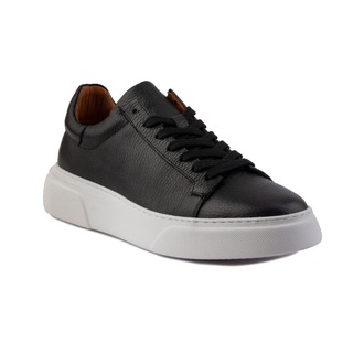Deri Erkek Siyah Sneakers Ayakkabı