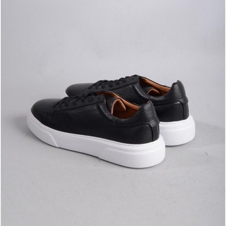 Deri Erkek Siyah Sneakers Ayakkabı