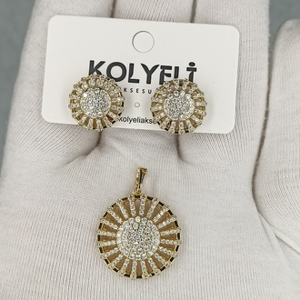 VİP KOLYE UCU VE KÜPE SET