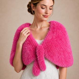  Pembe El Örgüsü Bolero Şal | Orkide