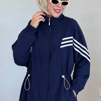 LACİVERT MODAL KUMAŞ ŞERİTLİ SPOR TAKIM
