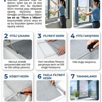 YENİ NESİL SİNEKLİK - PENCERE TOZ POLEN FİLTRESİ - ODERA