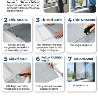 YENİ NESİL SİNEKLİK - PENCERE TOZ POLEN FİLTRESİ - ODERA