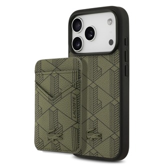 Apple iPhone 17 Pro Kılıf Lacoste  M-safe Şarj Özellikli PU Deri Tasarımlı Kartlıklı
