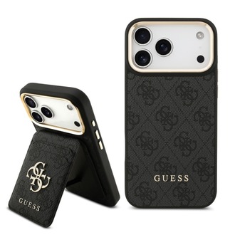 Guess iPhone 17 Pro Kılıf Guess Orjinal Lisanslı M-safe Şarj 4G Metal Büyük Logolu Kar