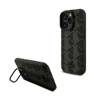 Pitaka 16 Pro Max Kılıf Lacoste Orjinal Lisanslı M-safe Şarj Standlı PU Deri Karışık Monog