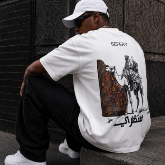 KORYN Sefery Beyaz Oversize Erkek T-Shirt