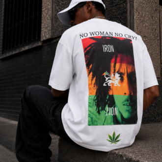 KORYN No Cry Beyaz Oversize Erkek T-Shirt