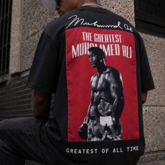 KORYN Muhammad Ali Siyah Oversize Erkek T-Shirt