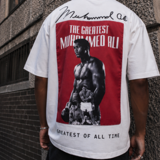 KORYN Muhammad Ali Beyaz Oversize Erkek T-Shirt