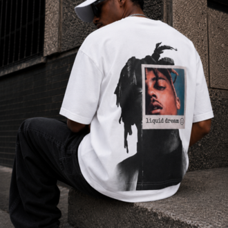 KORYN Liquid Dream Beyaz Oversize Erkek T-Shirt
