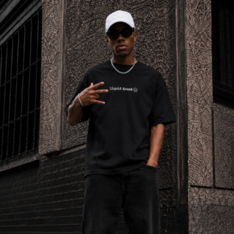 KORYN Liquid Dream Siyah Oversize Erkek T-Shirt