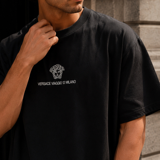 Versace Viaggio Siyah Premium Erkek Tişört