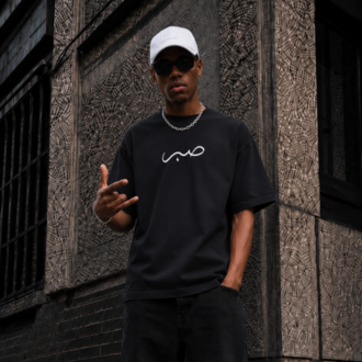 KORYN Sabr Siyah Oversize Erkek T-Shirt