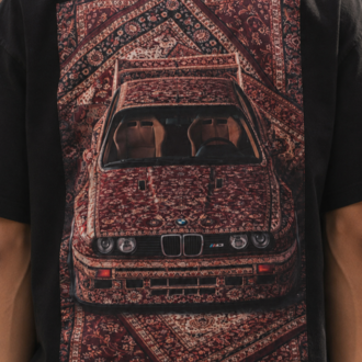 KORYN Siyah BMW Grafik Baskılı Oversize Erkek T-Shirt