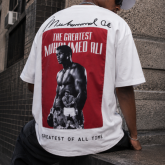 KORYN Muhammad Ali Beyaz Oversize Erkek T-Shirt