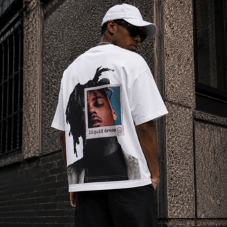 KORYN Liquid Dream Beyaz Oversize Erkek T-Shirt